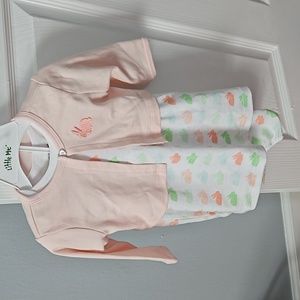 NWT Little Me brand 3 piece bunny outfit size 6 month
